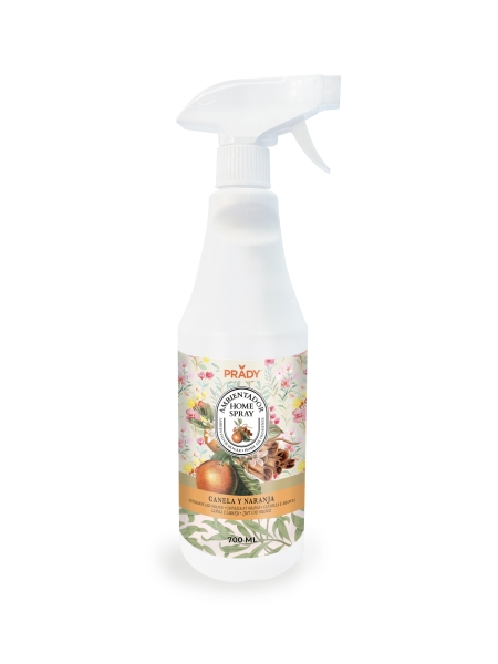 Prady Ambientador Home Spray Canela y Naranja - Frasco de 700 ml - Spray Pulverizador