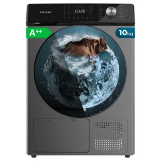 Cecotec Bolero DressCode Dry 10355 Steel Secadora con Bomba de Calor de 10kg - 14 Programas - Tambor de Acero Inoxidable - Inicio Programable - Bloqueo de Seguridad - Color Gris Oscuro