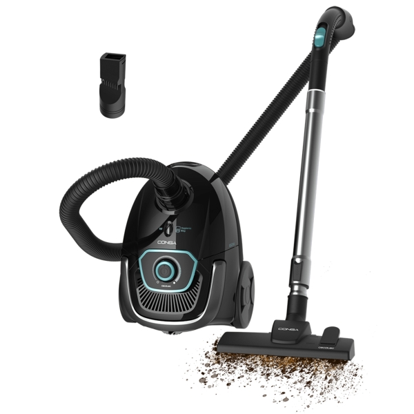 Cecotec Conga Powerbag 2500 Plus Aspirador de Trineo - 850W - 18kPa - Deposito de 2.5L - Regulador de Potencia - Bolsa Desechable - Tubo Telescopico - Filtro de Alta Eficiencia - Color Negro