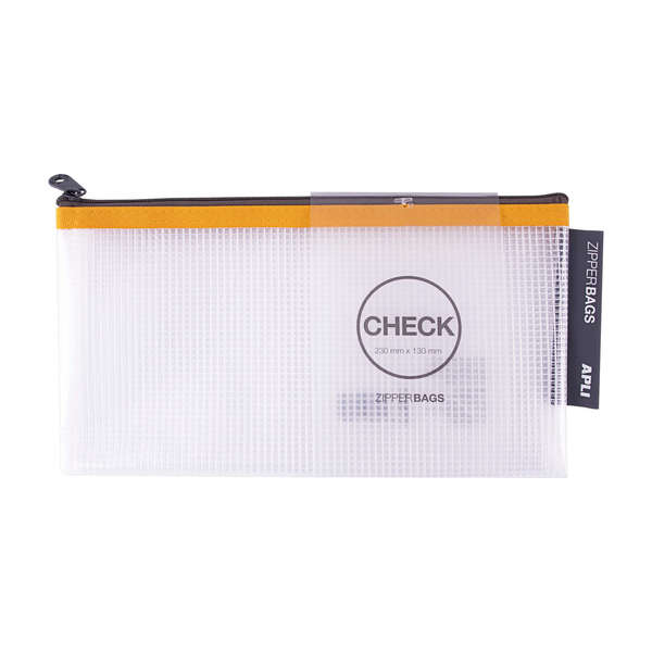 Apli Sobres Porta-Todo de Goma Eva Transparente - Tamaño Check (230x130mm) - Suaves, Resistentes y Duraderos - Cierre de Cremallera Seguro - Colores Surtidos · Pack de 20 uds.