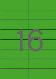 Apli Etiquetas Verdes Permanentes 105.0 x 37.0mm 20 Hojas