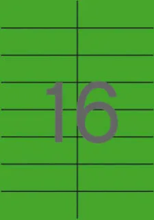 Apli Etiquetas Verdes Permanentes 105.0 x 37.0mm 20 Hojas