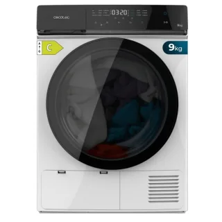 Cecotec Bolero DressCode Dry 9400 Inverter Secadora con Bomba de Calor de 9kg - 15 Programas - Tambor de Acero Inoxidable - Motor Inverter - Programable - Bloqueo de Seguridad - Color Blanco