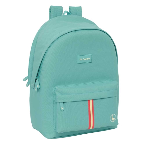 Safta el Ganso Basics Aquarelle Mochila para Portatil hasta 15.6" - Antirrobo - Conector USB - Base Acolchada - Bolsillo Frontal - Tirador Doble - Ergonomica - 24.55L - 310x180x440mm - Color Menta