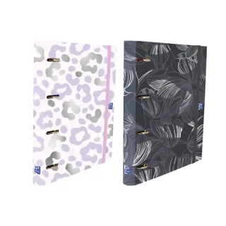 Oxford Europeanbinder Dreamtech Carpeta de Anillas - Formato A4+ - Cierre con Goma - Incluye Recambio de Hojas con Cuadricula 5x5mm - Lomo de 45mm - Colores Surtidos
