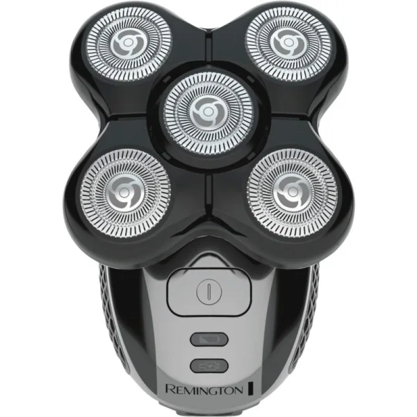 Remington Ultimate Series RX5 Afeitadora para Cabeza - 5 Cabezales Rotativos - Bateria Recargable - Color Negro