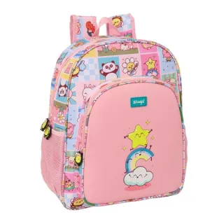 Safta Mr. Wonderful Comic Mochila - 15L - Adaptable a Carro - Bolsillo Frontal - Portabotellas - Cremallera con Doble Tirador - Asa de Mano - Hombreras y Espalda Acolchada - 32x38x12cm - Col