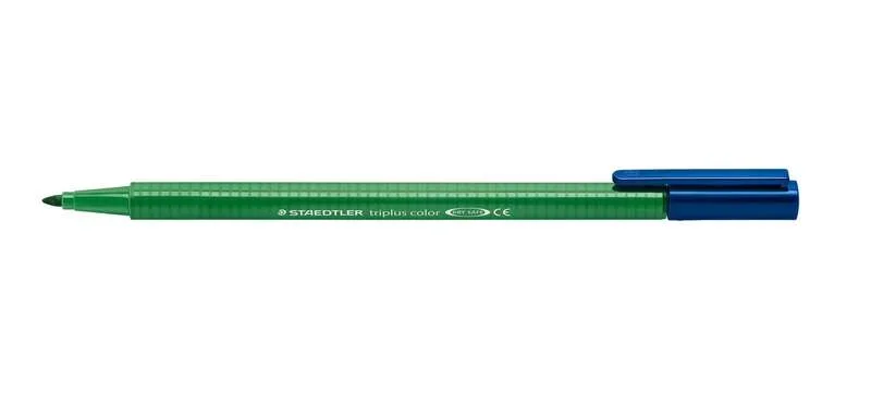 Staedtler Triplus Color 323 Rotulador de Punta Fina - Trazo 1mm Aprox - Tinta Base de Agua - Color Verde Intenso · Pack de 10 uds.