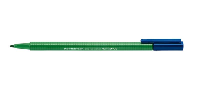 Staedtler Triplus Color 323 Rotulador de Punta Fina - Trazo 1mm Aprox - Tinta Base de Agua - Color Verde Intenso · Pack de 10 uds.