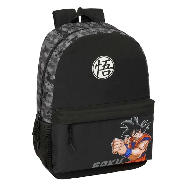 Safta Dragon Ball Mochila Adaptable a Carro - Bolsillos Laterales - Doble Tirador - Bolsillo Frontal - Hombreras Acolchadas - Asa Superior - 19L - 300x140x460mm - Color Negro