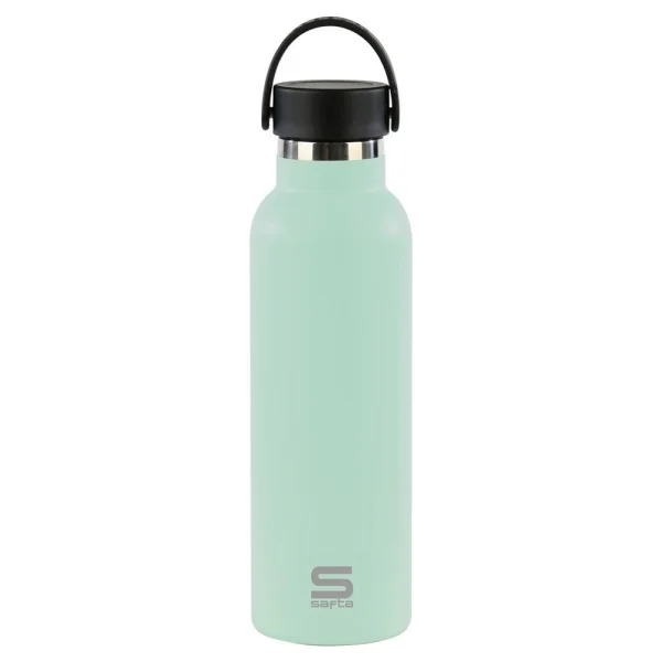 Safta Botella Termo de 600ml - Acero Inoxidable - Asa Superior - Color Menta