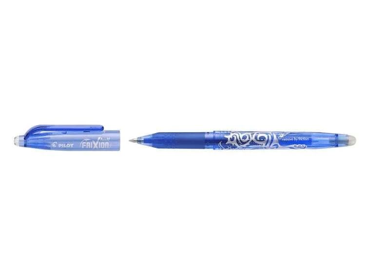 Pilot Frixion Ball Boligrafo de Gel Borrable - Punta de Bola 0.7mm - Trazo 0.4mm - Grip Ergonomico - Color Azul · Pack de 12 uds.