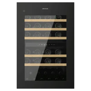 Cecotec Bolero GrandSommelier Duo 57000 Touch Black Compressor Vinoteca 57 Botellas - Capacidad 143L - Silencioso 38dB - Luz LED - Pantalla LED - Temperatura Regulable - Acero Inoxidable - C