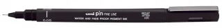 Uni-ball PIN005 Rotulador Calibrado - Punta Poliacetal 0.05mm - Tinta Pigmentada Resistente al Agua y Luz - Color Negro · Pack de 12 uds.