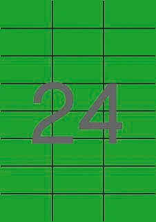 Apli Etiquetas Verdes Permanentes 70.0 x 37.0mm 20 Hojas