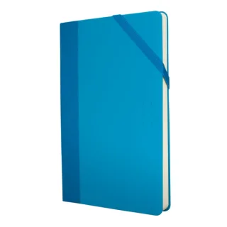 Milan Paperbook Colours Libreta Mediana - Papel Liso - 208 Hojas de 80g - Cierre Elastico - Color Azul