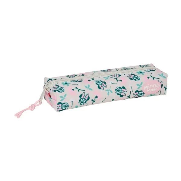 Safta Minnie Mouse Minty Portatodo - Cremallera - Goma Elastica - 0.53L - 220x70x40mm - Color Rosa Pastel