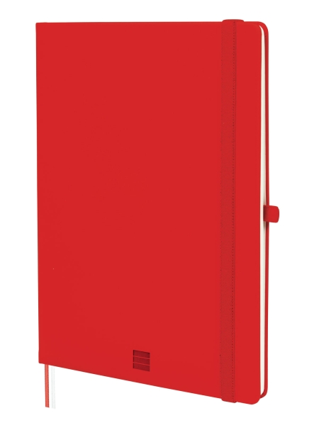 Finocam Nexo Cuaderno de Tapa Dura - 72 Hojas - Formato B5 - 176x250mm - Papel Crema de 80g/m2 - Liso - Bolsillo Interior - Cierre con Goma - Hojas Microperforadas - Color Rojo
