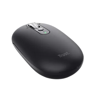 Trust Seron Raton Inalambrico - Ajustable hasta 3200dpi - Bluetooth - Recargable - Clic Silencioso - Receptor USB-C - Multiplataforma - 31x62x111mm - Color Negro