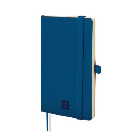 Finocam Nexo Cuaderno de Tapa Blanda - 72 Hojas - 90x150mm - Papel Crema de 80g/m2 - Bolsillo Interior - Cierre con Goma - Portaboligrafo - Hojas Microperforadas - Color Azul Marino