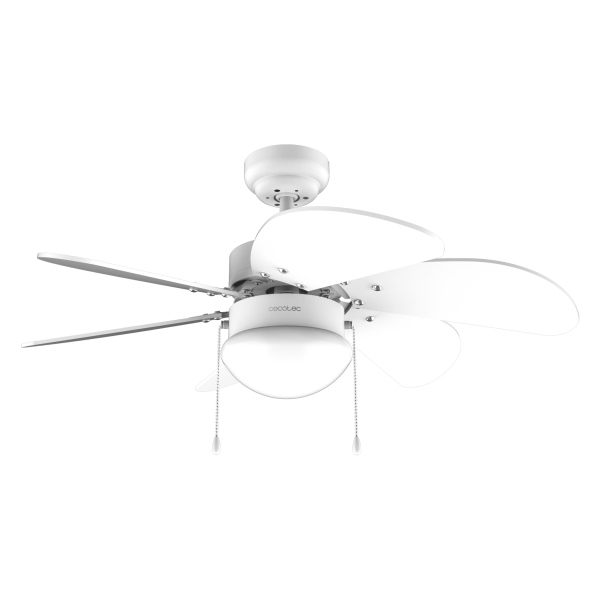 Cecotec EnergySilence Aero 3600 Vision Full White Ventilador de Techo con 6 Aspas y Lampara Integrada - 50W - Diametro de 36" - 3 Velocidades - Modo Invierno/Verano - Control por Cadena - Color Blanco