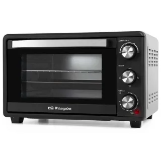 Orbegozo HO 255 Horno Electrico Multifuncion - Capacidad 25L - Potencia 1500W - Selector de Temperatura 100º-230º - Temporizador 60 Min - Puerta Abatible Doble Cristal - Resistencias Acero I