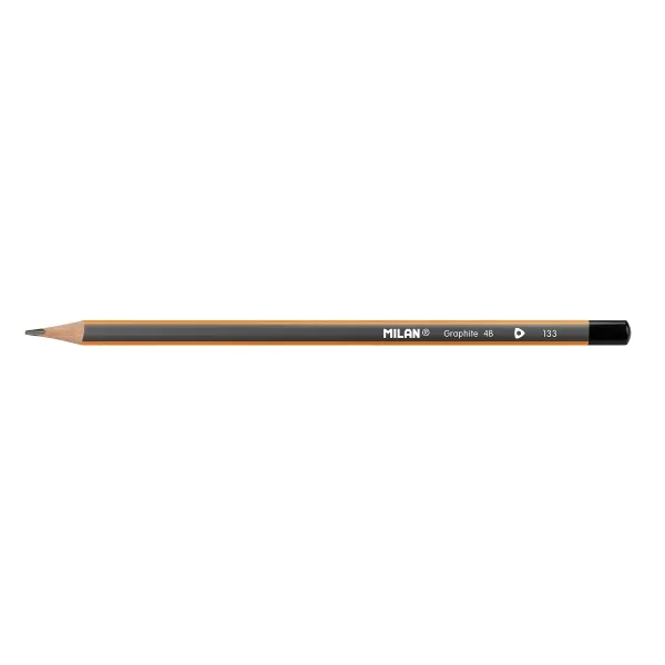 Milan Lapices de Grafito 4B - Triangular - Color Naranja · Pack de 12 uds.