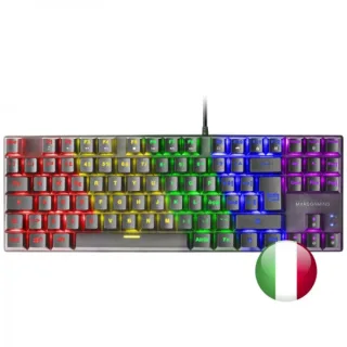 Mars Gaming MK80 Teclado Gaming Mecanico - TKL Compacto - Iluminacion RGB - Teclas Imborrables - Switches Antipolvo - Multiplataforma - Modo Juego - Anti-Ghosting Avanzado - Italiano - Color