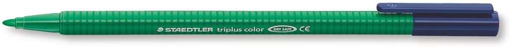 Staedtler Triplus Color 323 Rotulador de Punta Fina - Trazo 1mm Aprox - Tinta Base de Agua - Color Verde · Pack de 10 uds.