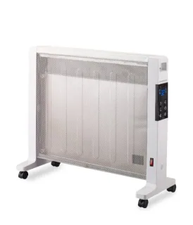 Daewoo DW9509 Radiador de Mica - Potencia 2000W - Mando a Distancia - Pantalla Digital Tactil - Termostato Regulable - 2 Niveles de Potencia - Ruedas - Asa de Transporte