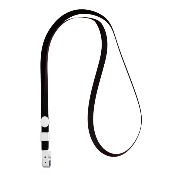 ErichKrause Colgante para Funda de Tarjeta - Cordon de Poliester - 10mm de Ancho - 38cm de Largo - Color Negro