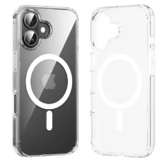 Vention Funda Rigida para Iphone 16 Pro - Anillo Magnetico MagSafe - Compatible con Carga Inalambrica - Resistente al Amarilleo - Color Transparente