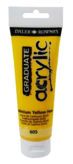 Daler Rowney Graduate Pintura Acrilica - Tubo de Plastico - 120ml - Color Amarillo de Cadmio