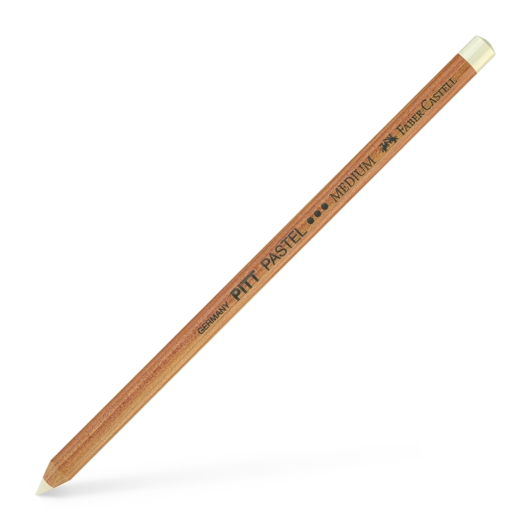 Faber-Castell Lapiz Pitt Pastel 101 - Pigmentos de Alta Calidad - Mina de 4,3mm de Grosor - Color Blanco Medio · Pack de 6 uds.