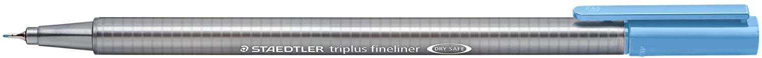 Staedtler Triplus Fineliner 334 Rotulador de Punta Fina - Trazo de 0.3mm - Tinta Base de Agua - Color Azul Cielo · Pack de 10 uds.