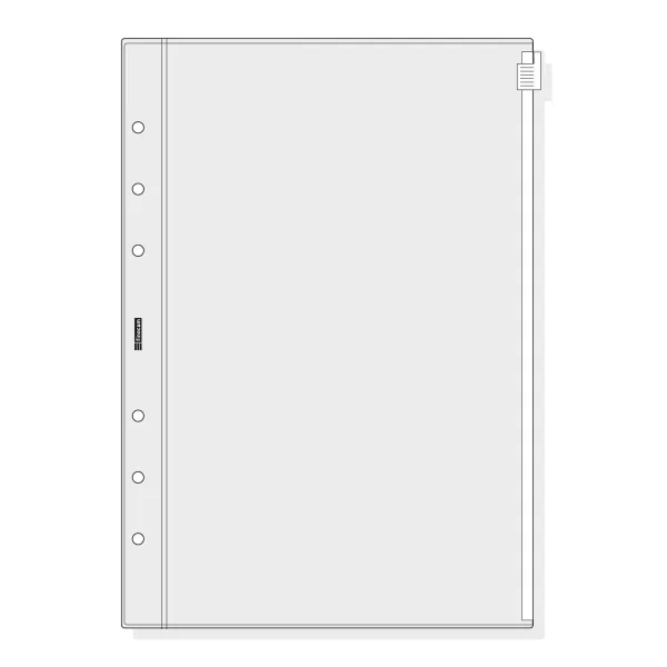 Finocam R571 Funda para Agendas Open - Cierre de Cremallera - Formato 500 - 129x2x182mm - PVC - Color Gris Claro