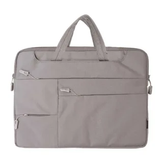 Dohe Maletin para Portatil 15.6" - Numerosos Compartimentos - Cierre de Cremallera - Poliester a Prueba de Agua - Color Gris