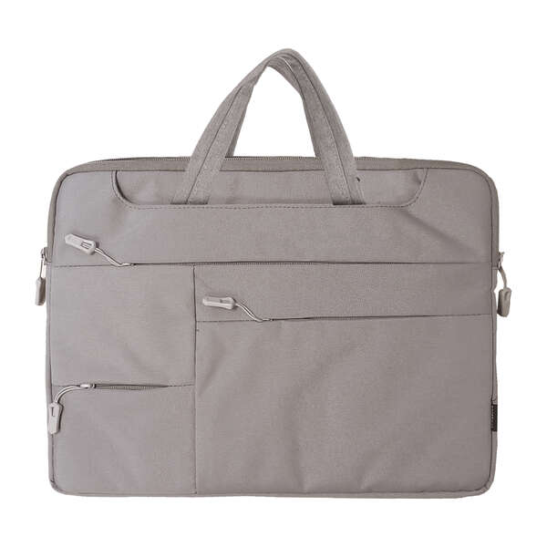 Dohe Maletin para Portatil 15.6" - Numerosos Compartimentos - Cierre de Cremallera - Poliester a Prueba de Agua - Color Gris