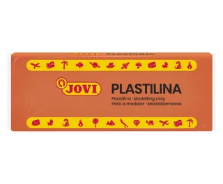 Jovi Caja de 15 Pastillas de Plastilina 150gr - 100% Vegetal - Muy Moldeable - No Se Seca - sin Gluten - Inocua - Ideal para Figuras en Volumen - Color Naranja