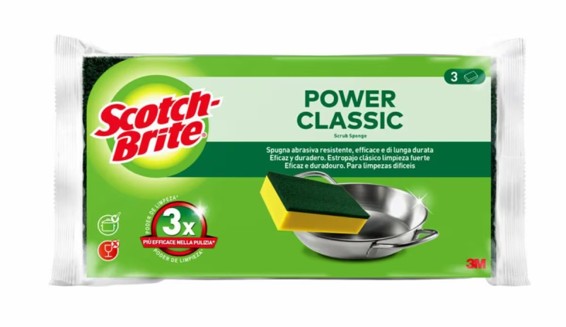 Scotch-Brite Classic Estropajo de Cocina - Proteccion para los Dedos - Color Amarillo