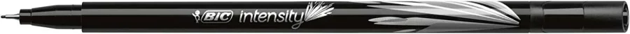 Bic Intensity Fine Rotulador de Punta Fina de 0.8mm - Trazo de 0.4mm - Tinta con Base de Agua - Color Negro · Pack de 12 uds.