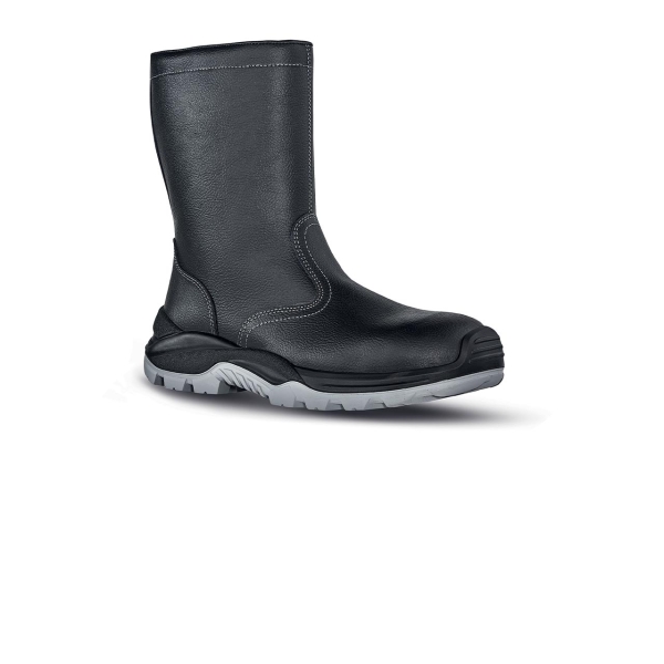 Upower Taiga L Botines de Seguridad - Talla 38 - Empeine Piel Hidrofugo, Cremallera Lateral, Puntal Composite, Antiperforacion, Antideslizante, Suela Doble Densidad, Proteccion S3 CI FO SR -