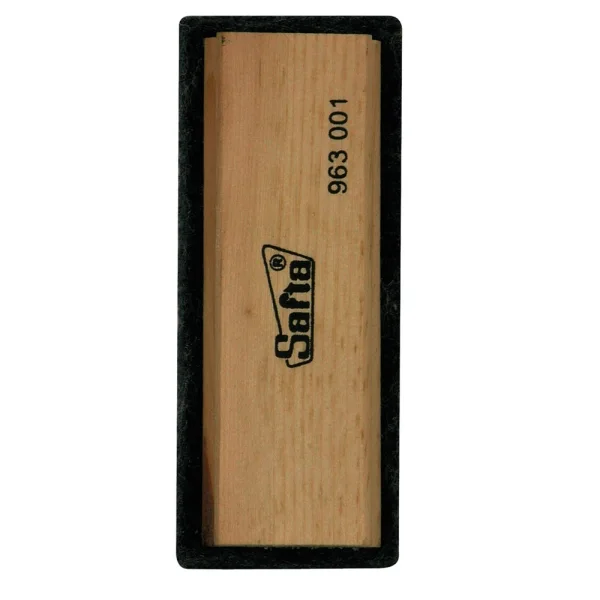 Safta Borrador para Pizarra - Fieltro de Alta Calidad - Ergonomico - Limpieza Efectiva - Mango de Madera - 110x45x35mm - Color Madera Claro
