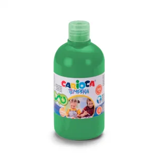 Carioca Botella Tempera 500ml - Colores Superlavables - Faciles de Mezclar - Aplicable en Materiales Porosos - Alta Opacidad - Color Verde