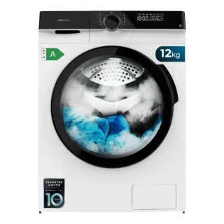Cecotec Bolero dresscode 121000 A Lavadora de Carga Frontal - Capacidad 12kg - Velocidad 1400rpm - Motor Inverter - Inicio Programable - 14 Programas - Color Blanco y Negro