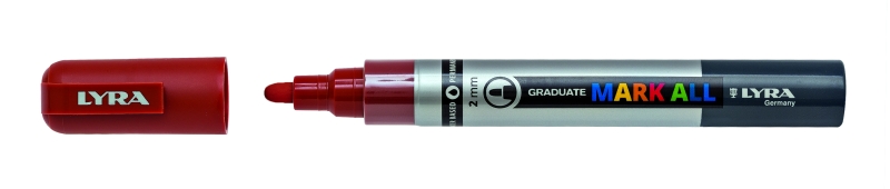 Lyra Mark All Rotulador Permanente - Multisuperficie - Punta Redonda - 2mm - Color Marron · Pack de 6 uds.