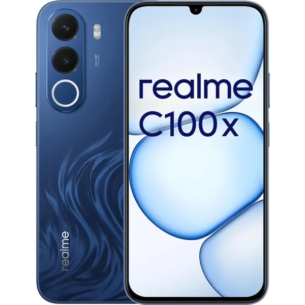 Realme C100x Smartphone Pantalla 6.8" - 4GB - 256GB - Camara 50MP - Bateria 7500mAh - Color Azul