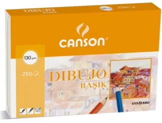 Canson Basik Pack con 250 Hojas de Dibujo A3 29.7x42cm - 130 g/m² - Color Blanco