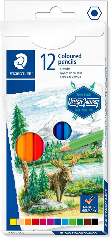 Staedtler 146C Pack de 12 Lapices de Colores - Mina Suave - Colores Surtidos