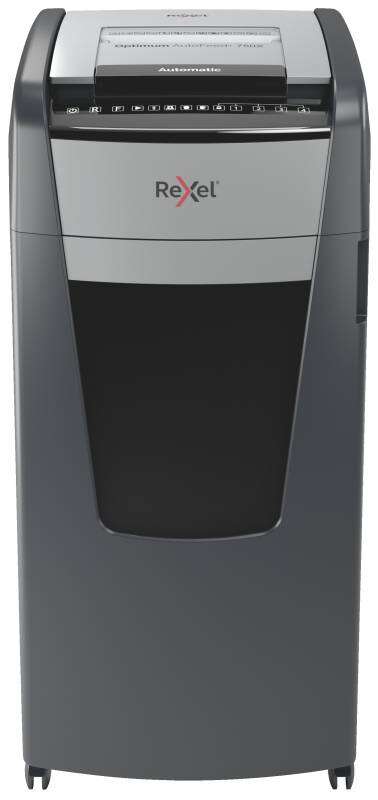 Rexel Optimum Autofeed 750x Destructora Automatica de Corte en Particulas P-4 - Autoalimentacion hasta 750 Hojas, Manual hasta 15 Hojas - Papelera de 140L - Color Gris Oscuro